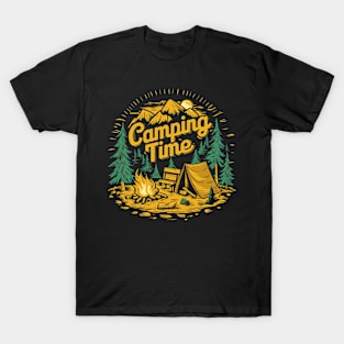 Camping Time Travel Adventure Holidays T-Shirt